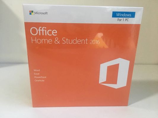 عبوات البيع بالتجزئة لـ Microsoft Office 2016 للمنزل والطالب DVD / Card